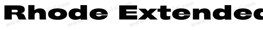 Rhode Extended Mediu字体转换